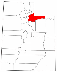 Utah Map showing Summit County