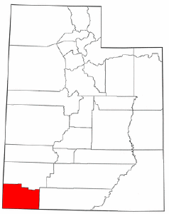Utah Map showing Washington County