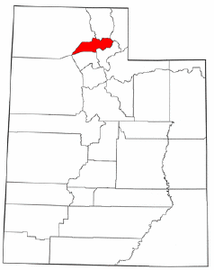 Utah Map showing Weber County