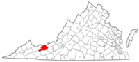 Virginia Map showing Bland County