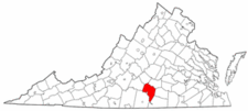 Virginia Map showing Charlotte County