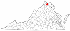 Virginia Map showing Clarke County