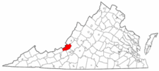 Virginia Map showing Craig County