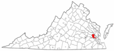 Virginia Map showing James City
