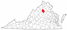 Virginia Map showing Madison County