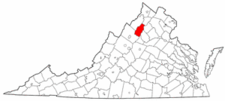 Virginia Map showing Page County