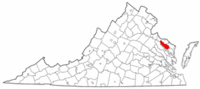 Virginia Map showing Richmond County