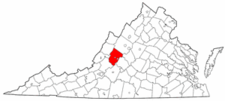 Virginia Map showing Rockbridge County