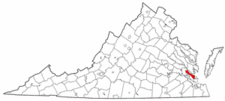 Virginia Map showing York County