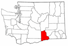 Washington Map showing Benton County