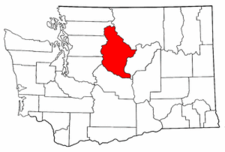 Washington Map showing Chelan County