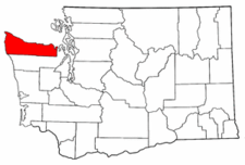 Washington Map showing Clallam County