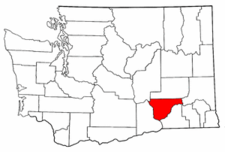 Washington Map showing Franklin County