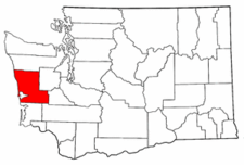 Washington Map showing Grays Harbor County