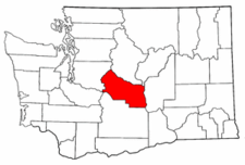 Washington Map showing Kittitas County