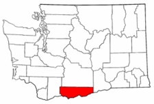 Washington Map showing Klickitat County