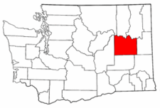 Washington Map showing Lincoln County