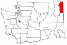 Washington Map showing Pend Oreille County