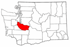 Washington Map showing Pierce County