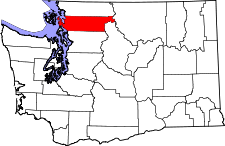 Washington Map showing Skagit County