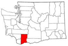 Washington Map showing Skamania County