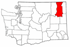 Washington Map showing Stevens County