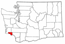 Washington Map showing Wahkiakum County