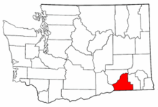 Washington Map showing Walla Walla County