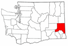 Washington Map showing Whitman County