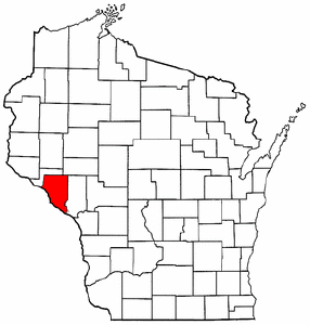 Wisconsin Map showing Buffalo County