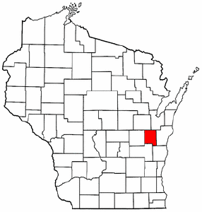 Wisconsin Map showing Calumet County