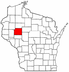 Wisconsin Map showing Chippewa County