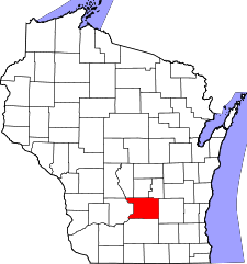 Wisconsin Map showing Columbia County