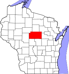 Wisconsin Map showing Marathon County