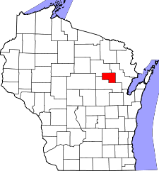 Wisconsin Map showing Menominee County