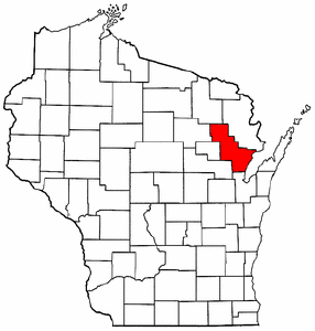 Wisconsin Map showing Oconto County