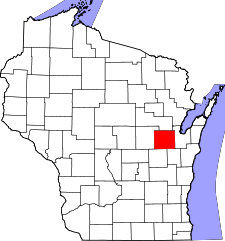 Wisconsin Map showing Outagamie County