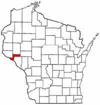Wisconsin Map showing Pepin County