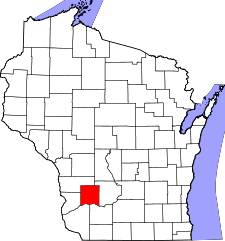 Wisconsin Map showing Richland County