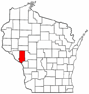 Wisconsin Map showing Trempealeau County