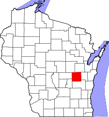 Wisconsin Map showing Winnebago County