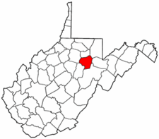 West Virginia Map showing Barbour County
