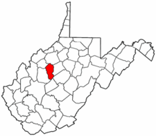West Virginia Map showing Calhoun County