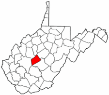 West Virginia Map showing Clay County