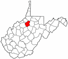 West Virginia Map showing Doddridge County