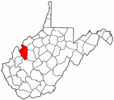 West Virginia Map showing Jackson County