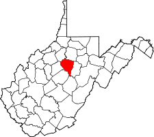 West Virginia Map showing Lewis County