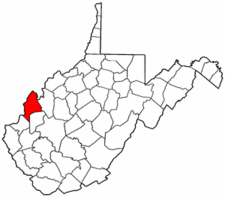 West Virginia Map showing Mason County