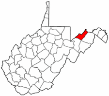 West Virginia Map showing Mineral County
