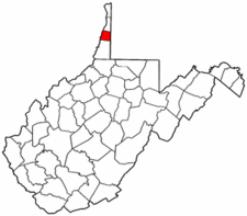West Virginia Map showing Ohio County